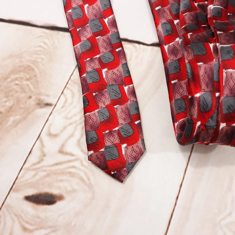 J.Garcia Carousel Necktie Mens Silk Abstract Collection 59 3-1/2 Wide